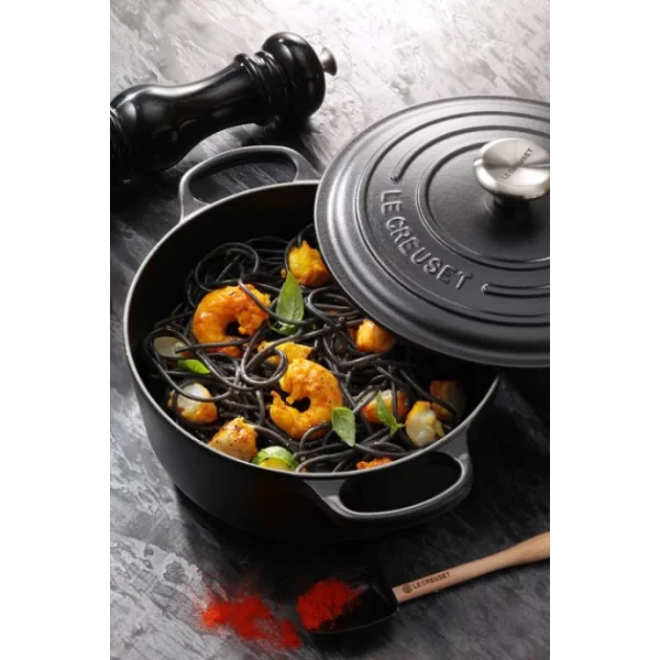 Cocotte En Fonte Ronde 20 Cm Noir Mat Le Creuset Signature 6