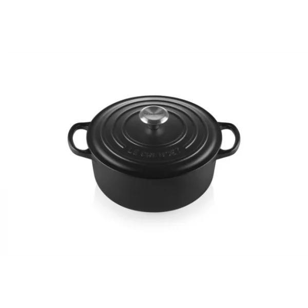 Cocotte En Fonte Ronde 20 Cm Noir Mat Le Creuset Signature 1