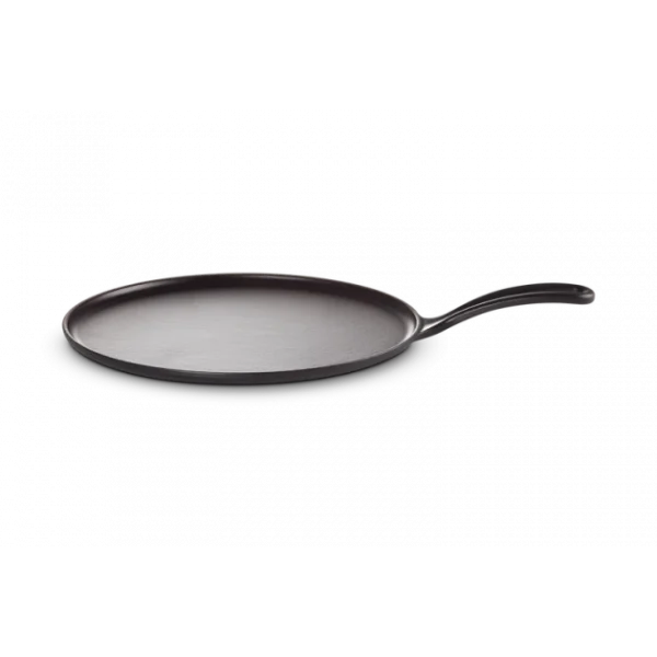 Crêpière En Fonte 27 Cm Noir Mat Avec Spatule & Râteau Le Creuset 4