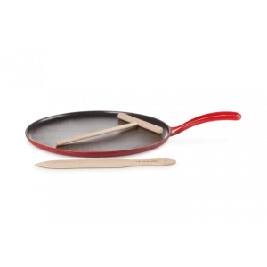 Crêpière Fonte Émaillée 27 Cm Cerise Avec Accessoires Le Creuset 6