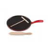 Crêpière Fonte Émaillée 27 Cm Cerise Avec Accessoires Le Creuset 22