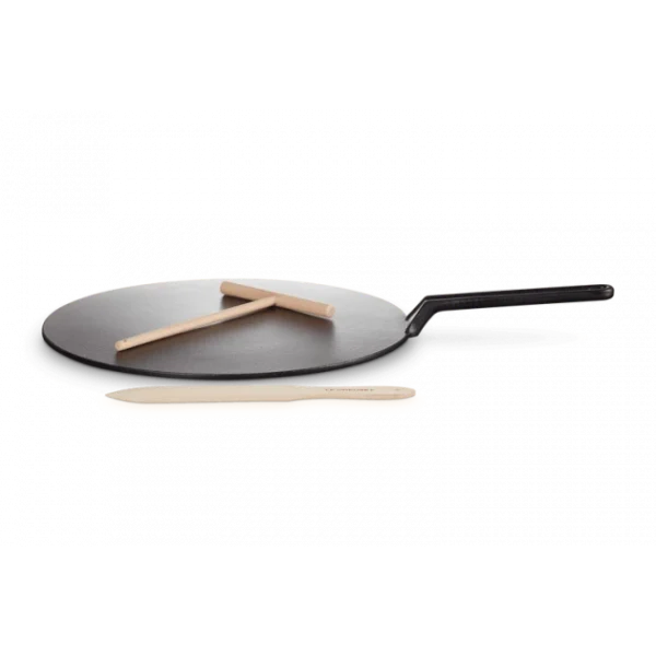 Crêpière Fonte Émaillée 32 Cm Noir Avec Accessoires Le Creuset 3