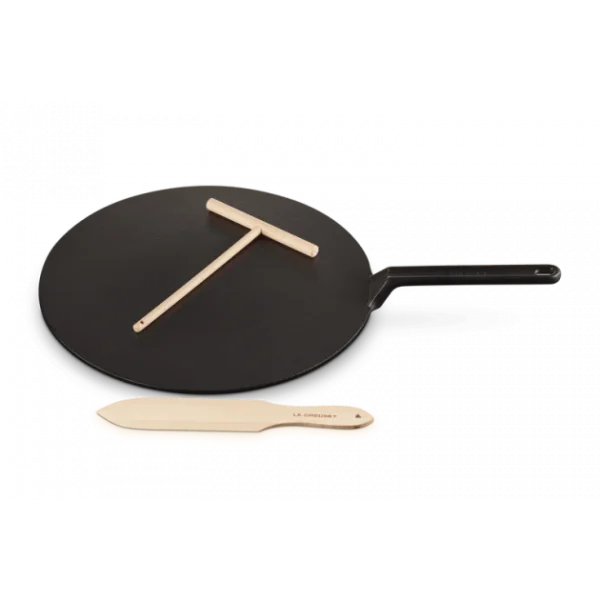 Crêpière Fonte Émaillée 32 Cm Noir Avec Accessoires Le Creuset 1