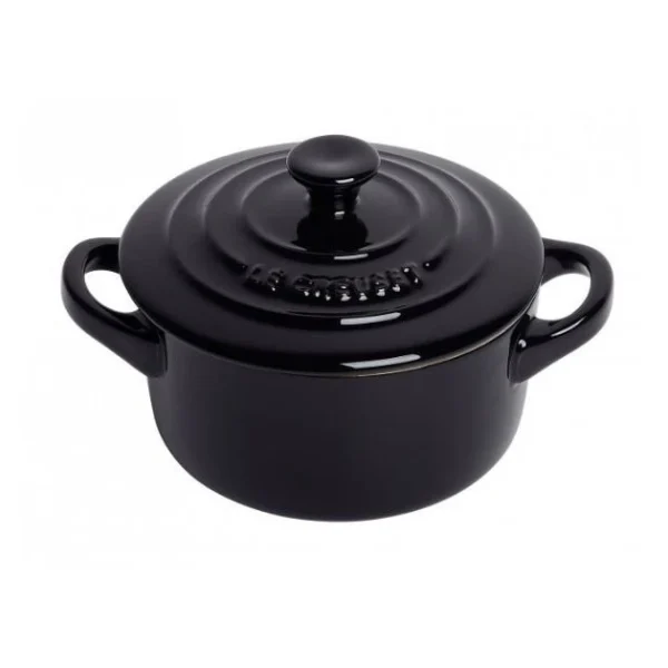 Mini Cocotte Ronde Céramique Noir Ebène 10 Cm 0.25 L Le Creuset 1