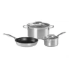 Set 3 Pièces Faitout, Poêle Et Casserole Avec Couvercle Inox Le Creuset 20