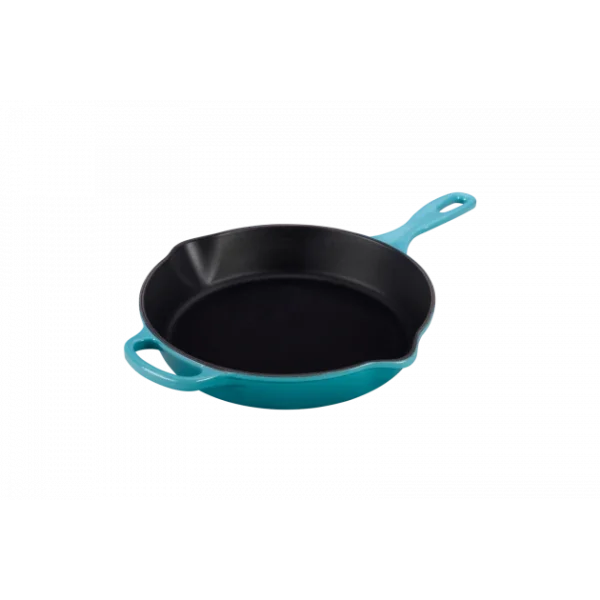 Skillet Rond Profond 26cm En Fonte Bleu Caraïbes Le Creuset 1